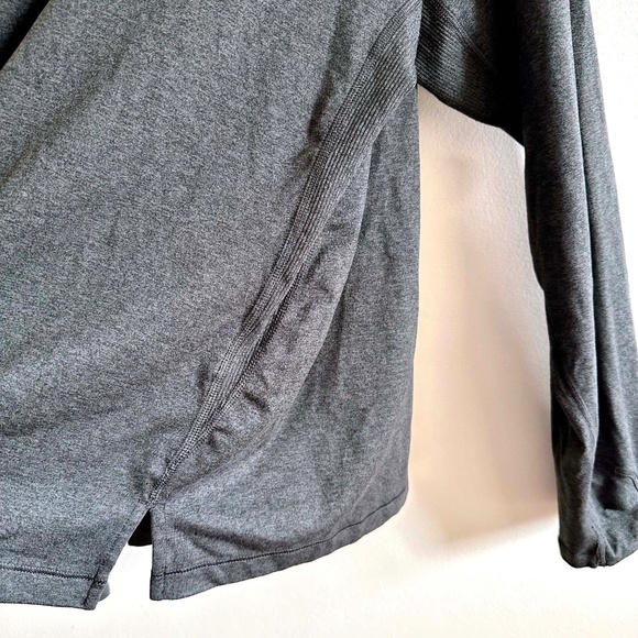 Athleta Uptempo II Long Sleeve Top Women’s 1X Black Heather Athleisure Workout - Picture 6 of 10